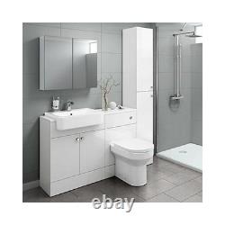 Bathroom Suite Combined Furniture Vanity Unit Sink Toilet Set & Back to Wall UK