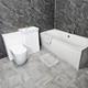 Bathroom Suite Double Ended White Gloss With Vanity Units And Taps Ross Sharon
