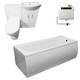 Bathroom Suite With 1050mm Vanity Set Inc Roca Comfort Height Toilet Pan Imelda