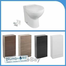 Bathroom Vanity Back to Wall WC Unit BTW Toilet Pan Cistern & Soft Close Seat