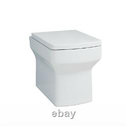 Bathroom Vanity Basin Sink with Toilet Back to Wall Soft Close Seat Free Cistern