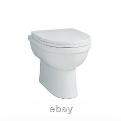Bathroom Vanity Basin Sink with Toilet Back to Wall Soft Close Seat Free Cistern