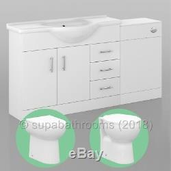 Bathroom Vanity Unit 1050 Furniture, BTW Back To Wall, WC Toilet, Cistern, Seat