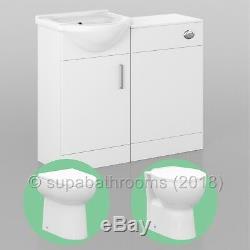 Bathroom Vanity Unit 450 Furniture, BTW Back To Wall, WC Toilet, Cistern, Seat