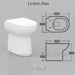 Bathroom Vanity Unit 450 Furniture, BTW Back To Wall, WC Toilet, Cistern, Seat