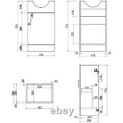 Bathroom Vanity Unit Drawer Cabinet Toilet Unit Cistern Furniture Basin Sink