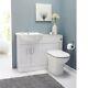 Bathroom Vanity Unit Furniture Suite Cabinet Toilet Basin Back To Wall Wc 1050mm