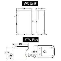 Bathroom Vanity Unit Grey Elm 2-Door Basin Cabinet Furniture Tall Boy Suite WC B