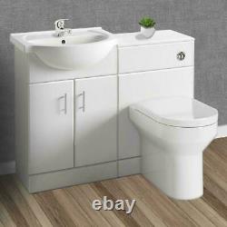 Bathroom Vanity Unit Including Sink & Back To Wall WC Toilet Inc Seat & Cistern