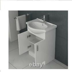 Bathroom Vanity Unit Including Sink & Back To Wall WC Toilet Inc Seat & Cistern