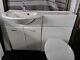 Bathroom Vanity Unit & Toilet With Wall Cupboard White