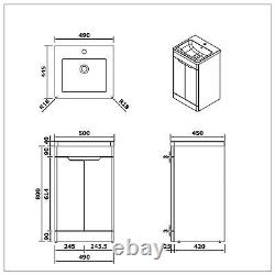 Bathroom Vanity Units Sink Toilet Matt White Cabinet Furniture Toilet Brush Set