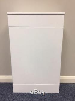 Bathroom Vanity WC Unit Back to Wall Free Standing Cupboard White Concealed Hidd