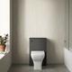 Bathroom Wc Unit Toilet Back To Wall Floor Standing Matt Black