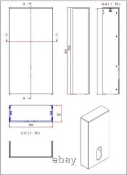 Bathroom WC Unit Toilet Back to Wall Floor Standing Matt Black