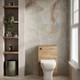 Bathroom Wc Unit Toilet Back To Wall Floor Standing Ostippo Oak