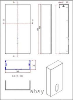 Bathroom WC Unit Toilet Back to Wall Floor Standing Ostippo Oak