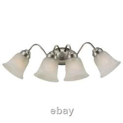 Bel Air Lighting Majestic Metal 4-Light Brushed Nickel withShades Vanity Light