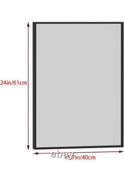 Black Rectangle Vanity Mirror For Bathroom 24x15.7. New In Open Box