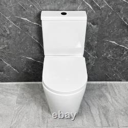 Black Vanity Unit with Black Handles 550mm Closed Back Tornado Toilet Suite