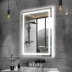 Butylux 36x28 inch Bathroom Mirror Lighted Vanity Mirror with Front and Back