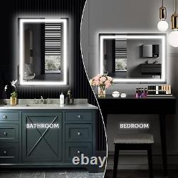 Butylux 36x28 inch Bathroom Mirror Lighted Vanity Mirror with Front and Back