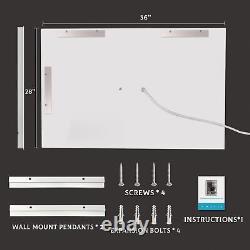 Butylux 36x28 inch Bathroom Mirror Lighted Vanity Mirror with Front and Back