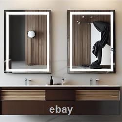 Butylux 36x28 inch Bathroom Mirror Lighted Vanity Mirror with Front and Back