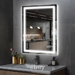 Butylux 36x28 inch Bathroom Mirror Lighted Vanity Mirror with Front and Back