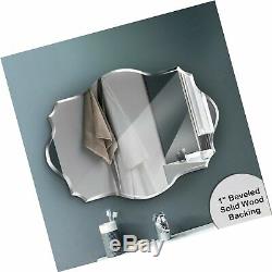 COMMODA Frameless Wall Mirror Glass Wood Backing Vanity Bedroom Bathroom Hang