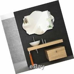 COMMODA Frameless Wall Mirror Glass Wood Backing Vanity Bedroom Bathroom Hang