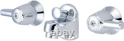 Central Brass Two Handle Ledge-Back Lavatory Faucet. Chrome with 6.5- 8