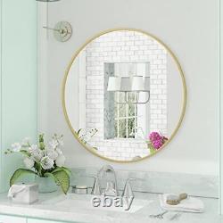 Circle Wall Mirror 36 Inch Round Wall Mirror for Entryways, Washrooms, 36 Gold