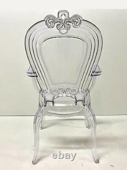 Clear Dining Chair French Bella Transparent Modern Polycarbonate Vanity Dressing