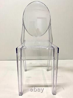Clear Dining Chair Ghost Transparent Modern Plastic / Vanity Dressing Chair UK