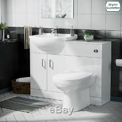Cloakroom Basin Vanity Sink Unit & Back To Wall Toilet WC Cistern Ensuite Debra