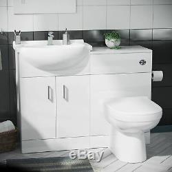 Cloakroom Basin Vanity Sink Unit & Back To Wall Toilet WC Cistern Ensuite Debra