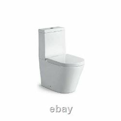 Cloakroom Suite White 450mm Bathroom Vanity Unit & Toilet For Small Bathroom