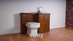 Combination Bathroom Vanity & Back To Wall Unit Bathroom Cabinet / Toilet Unit