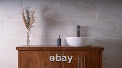 Combination Chunky Bathroom Vanity & Back To Wall Toilet Unit Walnut Finish