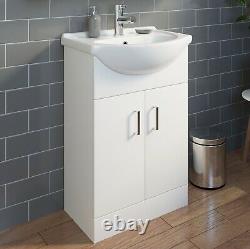 Complete Bathroom Suite LH/RH L Shaped Bath Vanity Unit BTW Toilet Taps Shower