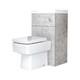 Concrete Grey Combination Basin Toilet Wc Unit Chrome Flush Button 500mm X 890mm