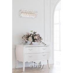 Crystal Wall Sconce 4 Light Fixture Chrome Bathroom Vanity Dining Room Foyer 19