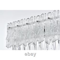 Crystal Wall Sconce 4 Light Fixture Chrome Bathroom Vanity Dining Room Foyer 19