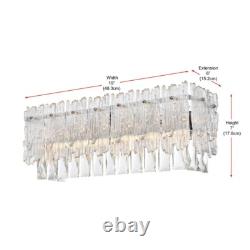 Crystal Wall Sconce 4 Light Fixture Chrome Bathroom Vanity Dining Room Foyer 19