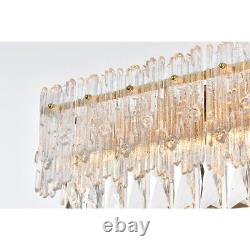 Crystal Wall Sconce Satin Gold Bathroom Vanity Dining Room 4 Light Fixture 19