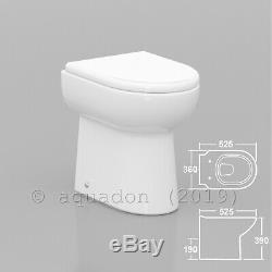 Curve Modern Bathroom Suite Back To Wall Vanity Unit WC Unit Toilet Linton