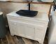 Duchy Traditional Single Vanity Unit In Chalk White With White Marble Top New