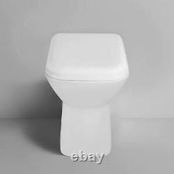 Damion LH Bathroom Grey Gloss Basin Vanity Unit WC Back To Wall Toilet 1100mm