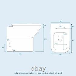 Damion RH Grey Gloss Bathroom Basin Vanity Unit WC Back To Wall Toilet 1100mm